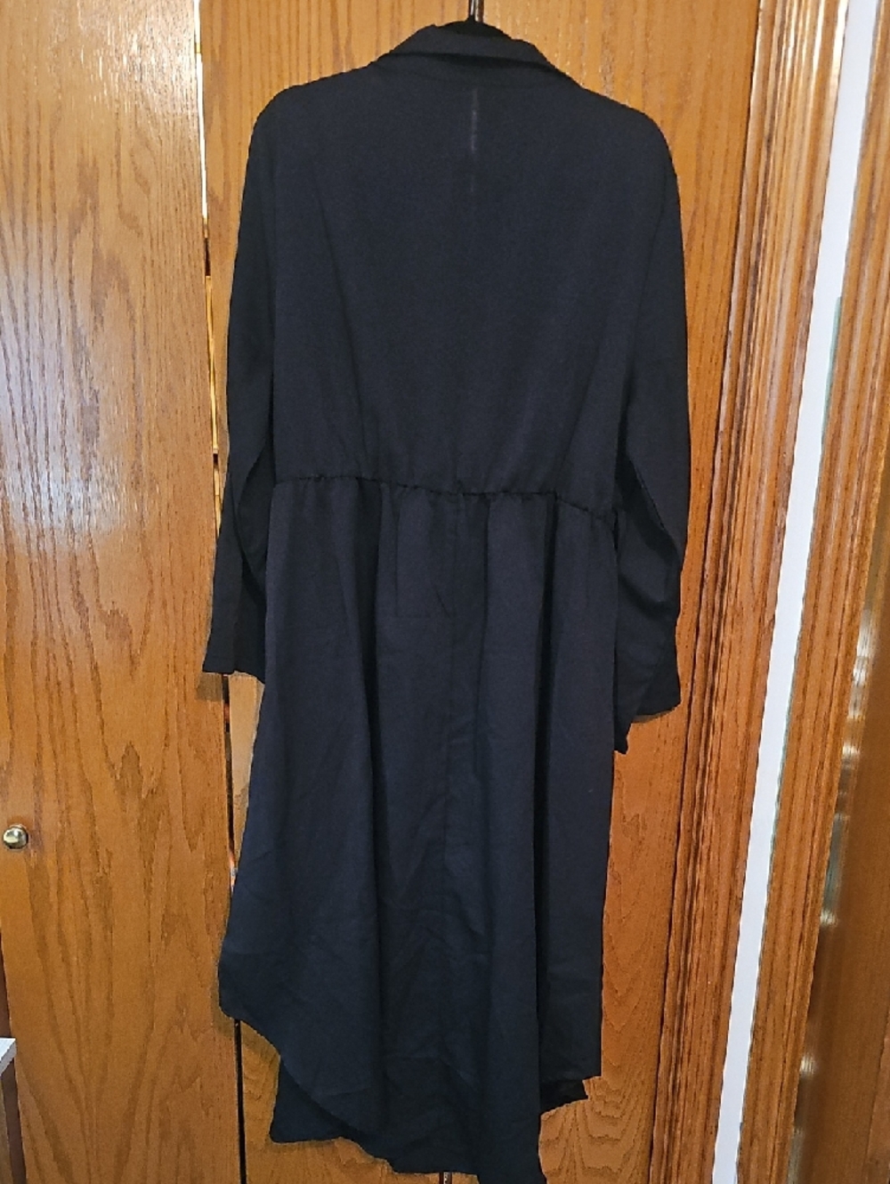 BloomChic Black Long-Sleeve Button-Down Dress - Picture 4 of 4